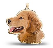 Golden Retriever Color Dog Portrait Charm or Pendant