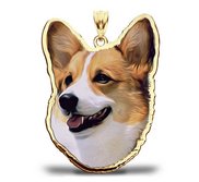 Pembroke Welsh Corgi Dog Portrait Charm or Pendant