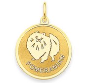 Pomeranian Disc Charm or Pendant