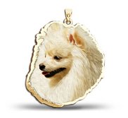 Pomeranian Dog Color Portrait Charm or Pendant