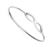 Stainless Steel Polished Infinity Symbol Bangle