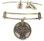 Wind   Fire  Celtic Cross  Expandable Bracelet