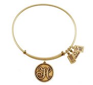 Wind   Fire  Love Letter  H  Charm  Expandable Bracelet