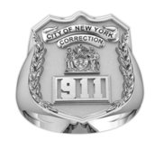 Personalized Corrections Badge Ring with Number   Department