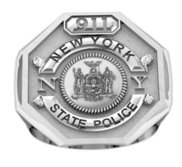 Personalized State Trooper Badge Ring with Number   Department