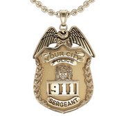 Personalized Sergeant Badge with Your Number   Department