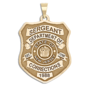 Personalized New Jersey Correction Police Shield Badge with Your Rank  Number   Department