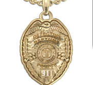 Personalized Police Shield Badge with Your Name  Rank  Number   Department