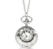 Charles Hubert Women s Chrome Tone Necklace Watch