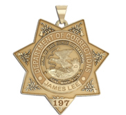 Personalized Illinois Correction Officer Police Badge with Your Rank and Number