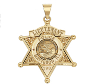 Personalized Illinois 6 Point Star Sheriff Badge with Your Rank  Department and Number