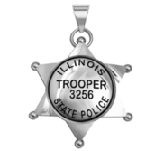 Personalized Illinois Police Badge with Your Rank   Number