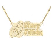 Personalized Mother   Two Daughters Pendant w  18  Chain