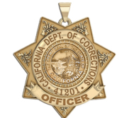 Personalized California Department of Corrections Badge w  Rank and Number