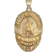 Personalized Pomona California Police Badge with Your Rank and Number