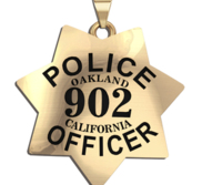 Personalized California 7 Point Star Police Badge with Your Department  Rank and Number