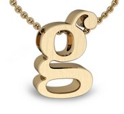 Initial Pendant  g  w  16  Rolo Chain