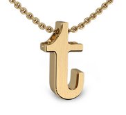 Initial Pendant  t  w  16  Rolo Chain