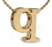 Initial Pendant  q  w  16  Rolo Chain