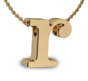 Initial Pendant  r  w  16  Rolo Chain