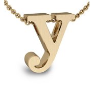 Initial Pendant  y  w  16  Rolo Chain