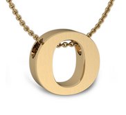 Initial Pendant  o  w  16  Rolo Chain