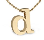 Initial Pendant  d  w  16  Rolo Chain