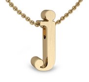 Initial Pendant  j  w  16  Rolo Chain