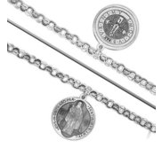 Double Sided Saint Benedict Jubilee Religious Anklet    EXCLUSIVE 