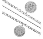 Double Sided Miraculous Medal Religious Anklet    EXCLUSIVE 