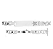 Solid 14K White Gold Men s Anchor Link Medical ID Bracelet