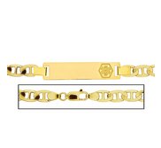 Solid 14K Yellow Gold Men s Anchor Link Medical ID Bracelet