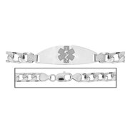 Sterling Silver Men s Curb Link Medical ID Bracelet