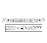 Sterling Silver Men s Curb Link Medical ID Bracelet