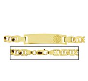 Solid 14K Yellow Gold Men s Anchor Link Medical ID Bracelet