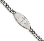 Stainless Steel Brushed Medical ID Bracelet