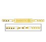 Solid 14K Yellow Women s Gold Figaro Link Medical ID Bracelet