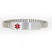 Stainless Steel Children s Medical ID Expansion Bracelet