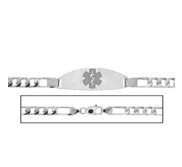 Sterling Silver Children s Figaro Link Medical ID Bracelet