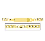 Solid 14K Yellow Gold Children s Curb Link Medical ID Bracelet