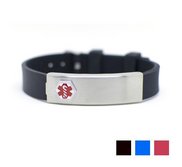 Stainless Steel Children s Rubber Medical ID Bracelet