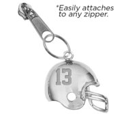 Exclusive Zipper Pull Football Helmet Charm w  Custom Numbers