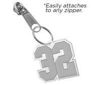 Exclusive Zipper Pull Number Charm w  Custom Numbers