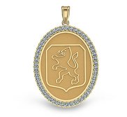 Dutch Warmblood Diamond Studded Horse Breed Oval Medal    EXCLUSIVE 