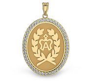 American Warmblood  Full Logo  Diamond Studded Horse Breed Oval Medal    EXCLUSIVE 