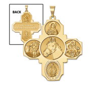 Four Way Cross   Equestrian Religious Medal   EXCLUSIVE 