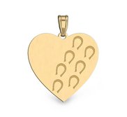 Hoofprints Heart Horse Jewlery Pendant