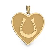 Horseshoe Heart Horse Jewlery Pendant