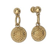 Golf Ball Dangle Post Earrings