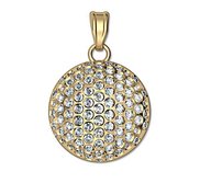 Engravable Diamond Studded Golf Ball Disc Medal